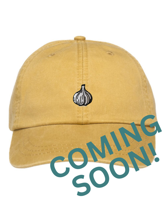Embroidered Garlic Dad Hat - Marigold