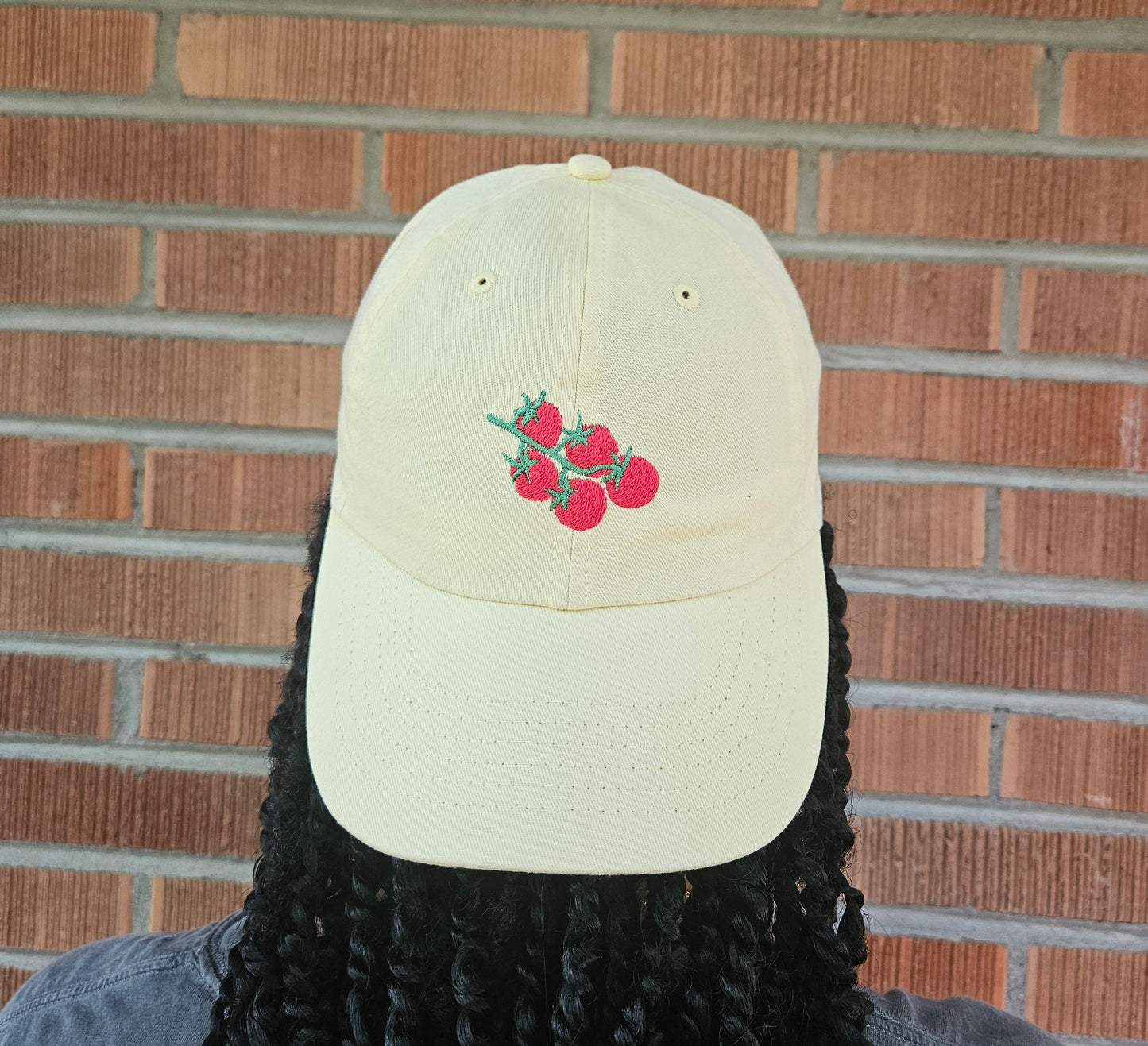 Embroidered Cherry Tomato Dad Hat