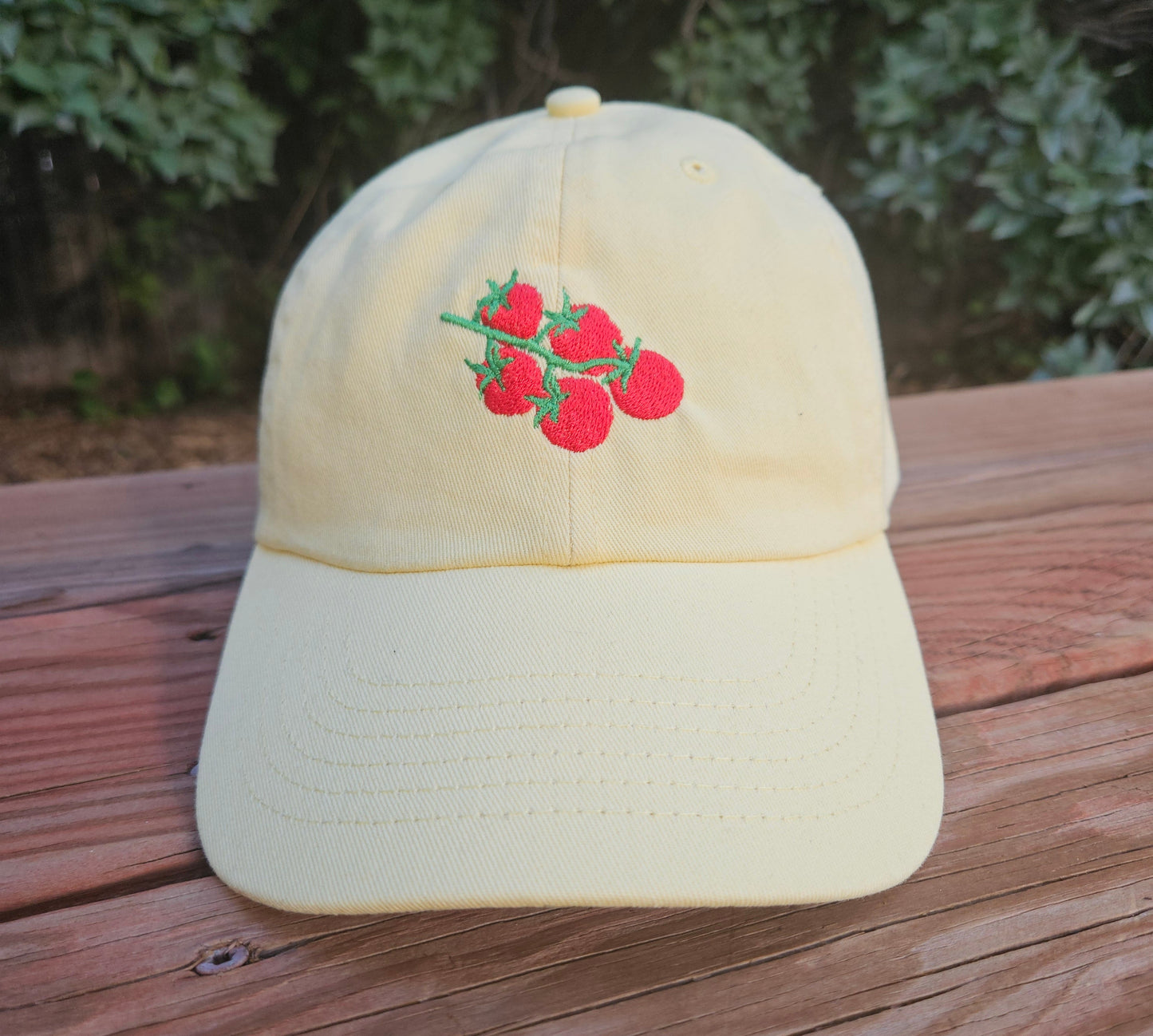 Embroidered Cherry Tomato Dad Hat