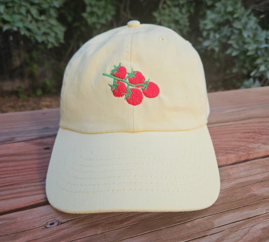 Embroidered Cherry Tomato Dad Hat